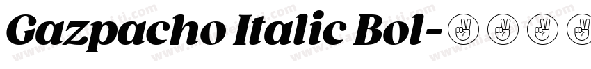 Gazpacho Italic Bol字体转换